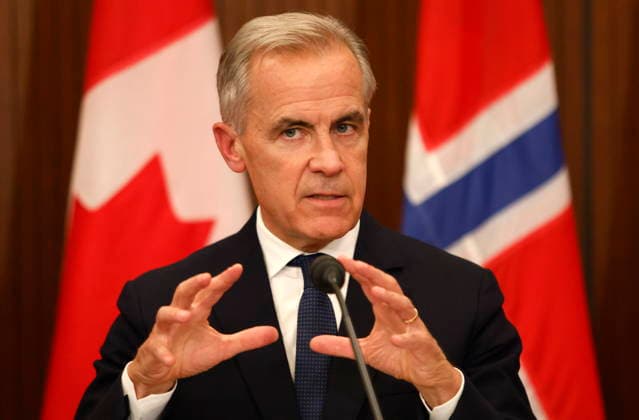 September 20, 2026, Ottawa, On, CANADA: Prime Minister Mark Carney speaks at a joint news conference with Prime Minister of Norway Jonas Gahr Store on Parliament Hill in Ottawa on Sunday, Sept. 20, 2026. Ottawa CANADA  - ZUMAc35_ 20260920_zaf_c35_233 Copyright: xPatrickxDoylex