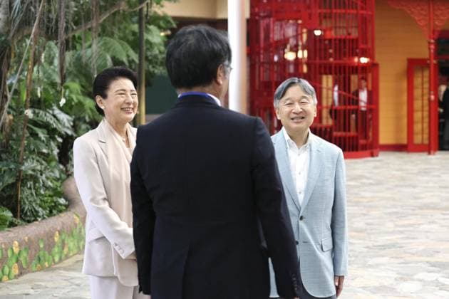 Emperor, empress visit Ghibli Park Japan s Emperor Naruhito (R) and Empress Masako visit Ghibli Park in Nagakute in Aichi Prefecture, central Japan, on Sept. 20, 2026. (Pool photo)  A14AA0005628156P