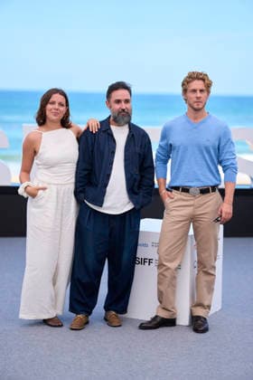 September 21, 2026, Madrid, Madrid, Spain: Aritz Moreno, Patrick Criado, Andrea Ros attended Karateka Photocall during 74th San Sebastian International Film Festival at Kursaal Palace on September 21, 2026 in Donostia San Sebastian, Spain Madrid Spain - ZUMAg15_ 20260921_zaf_g15_288 Copyright: xJackxAbuinx
