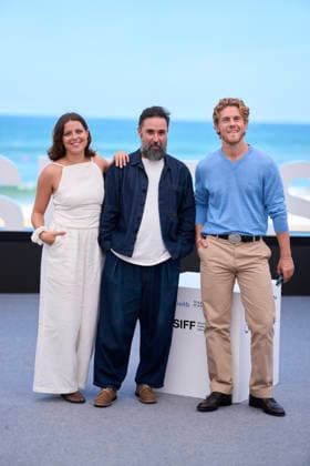 September 21, 2026, Madrid, Madrid, Spain: Aritz Moreno, Patrick Criado, Andrea Ros attended Karateka Photocall during 74th San Sebastian International Film Festival at Kursaal Palace on September 21, 2026 in Donostia San Sebastian, Spain Madrid Spain - ZUMAg15_ 20260921_zaf_g15_290 Copyright: xJackxAbuinx