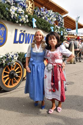 Karin Soeder and Regine Sixt arrive at the Damenwiesn event on September 21, 2026, at the Oktoberfest in Munich, Germany Damenwiesn event at the Oktoberfest in Munich, Germany