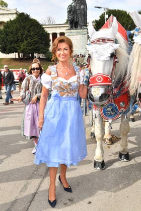 Dagmar Woehrl arrives at the Damenwiesn event on September 21, 2026, at the Oktoberfest in Munich, Germany Damenwiesn event at the Oktoberfest in Munich, Germany
