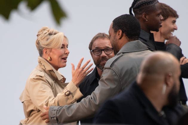 Burberry SS27 Runway Show Arrivals at Chelsea College of Arts, London, UK (L-R) - Hannah Walters, Stephen Graham and Chiwetel Ejiofor attends Burberry s SS27 Runway Show during London Fashion Week at Chelsea College of Arts, London, England, UK on Monday 21 September, 2026., Credit:Justin Ng Avalon UK, England, London, Chelsea College of Arts Copyright: xJustinxNgx xAvalonx 1137134242