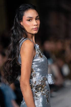 LFW - Aadnevik Runway A model walks the runway at the Aadnevik Catwalk Show 2026 on September 21, 2026 in London, UK. Photo by LounisPhotography ABACAPRESS.COM London United Kingdom  Copyright: xLounisPhotography ABACAx