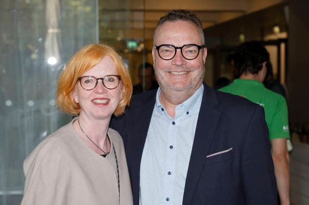 Bodo Klimpel with his wife Sabine at the 10th Recklinghäuser Hurz Comedy Award ceremony at the Ruhrfestspielhaus in Recklinghausen, September 21, 2026 Foto:xT.xSchröerx xFuturexImagex hurz_6890