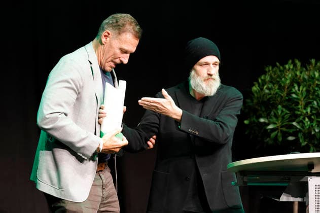 Ralf Moeller and Torsten Sträter at the 10th Recklinghäuser Hurz Comedy Award ceremony at the Ruhrfestspielhaus in Recklinghausen, September 21, 2026 Foto:xT.xSchröerx xFuturexImagex hurz_6936