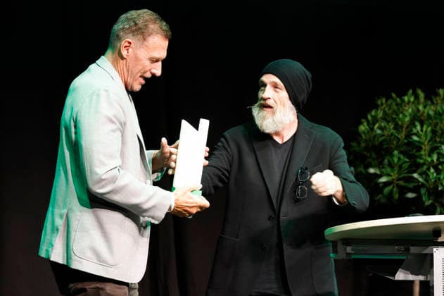 Ralf Moeller and Torsten Sträter at the 10th Recklinghäuser Hurz Comedy Award ceremony at the Ruhrfestspielhaus in Recklinghausen, September 21, 2026 Foto:xT.xSchröerx xFuturexImagex hurz_6937