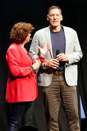 Steffi Neu and Ralf Moeller at the 10th Recklinghäuser Hurz Comedy Award ceremony at the Ruhrfestspielhaus in Recklinghausen, September 21, 2026 Foto:xT.xSchröerx xFuturexImagex hurz_6942