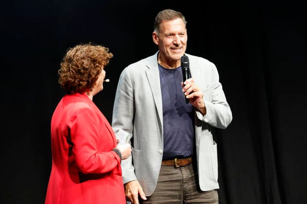 Steffi Neu and Ralf Moeller at the 10th Recklinghäuser Hurz Comedy Award ceremony at the Ruhrfestspielhaus in Recklinghausen, September 21, 2026 Foto:xT.xSchröerx xFuturexImagex hurz_6945