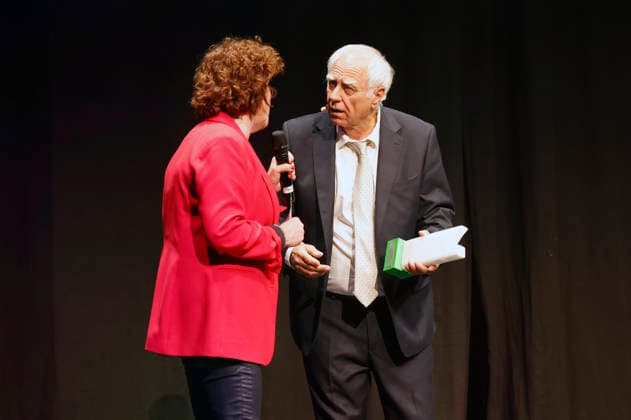 Steffi Neu and Bruno Jonas at the 10th Recklinghäuser Hurz Comedy Award ceremony at the Ruhrfestspielhaus in Recklinghausen, September 21, 2026 Foto:xT.xSchröerx xFuturexImagex hurz_6998