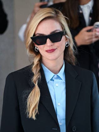 IPA88829495 - Milan, Milan Fashion Week 2026 - Celebrities in the city - Leaving Palazzo Parigi - Pictured: Gaia Reposso  Copyright: xManuelexMangiarottix xManuelexMangiarottix IPA88829495