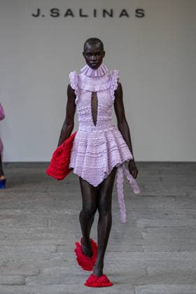 IPA88836236 - Milan, Milan Women™s Fashion Week Spring Summer 2027 - Women™s Fashion, Spring Summer 2027 - J. Salinas fashion show - runway Pictured: models  Copyright: xRiccardoxGIordanox xRiccardoxGiordano IPAx IPA88836236