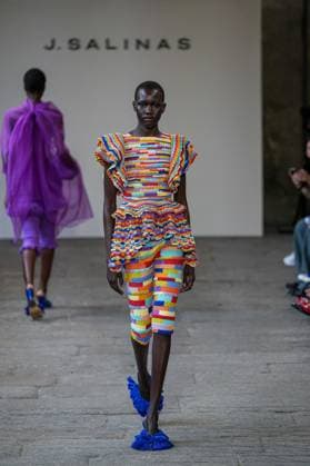 IPA88836276 - Milan, Milan Women™s Fashion Week Spring Summer 2027 - Women™s Fashion, Spring Summer 2027 - J.Salinas fashion show - runway Pictured: models  Copyright: xRiccardoxGIordanox xRiccardoxGiordano IPAx IPA88836276