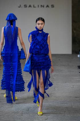 IPA88836296 - Milan, Milan Women™s Fashion Week Spring Summer 2027 - Women™s Fashion, Spring Summer 2027 - J.Salinas fashion show - runway in the photo: models  Copyright: xRiccardoxGIordanox xRiccardoxGiordano IPAx IPA88836296