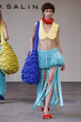 IPA88841765 - Milan, Milan Women™s Fashion Week Spring Summer 2027 - Women™s Fashion, Spring Summer 2027 - J. Salinas fashion show - runway - pictured: Model.  Copyright: xCinziaxCamelax xx IPA88841765