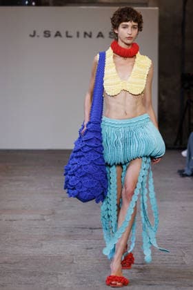 IPA88841778 - Milan, Milan Women™s Fashion Week Spring Summer 2027 - Women™s Fashion, Spring Summer 2027 - J. Salinas fashion show - runway - pictured: Model.  Copyright: xCinziaxCamelax xx IPA88841778