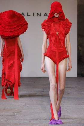 IPA88841934 - Milan, Milan Women™s Fashion Week Spring Summer 2027 - Women™s Fashion, Spring Summer 2027 - J. Salinas fashion show - runway - pictured: Model.  Copyright: xCinziaxCamelax xx IPA88841934