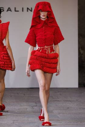 IPA88841973 - Milan, Milan Women™s Fashion Week Spring Summer 2027 - Women™s Fashion, Spring Summer 2027 - J. Salinas fashion show - runway - pictured: Model.  Copyright: xCinziaxCamelax xx IPA88841973