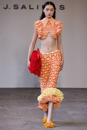 IPA88842050 - Milan, Milan Women™s Fashion Week Spring Summer 2027 - Women™s Fashion, Spring Summer 2027 - J. Salinas fashion show - runway - pictured: Model.  Copyright: xCinziaxCamelax xx IPA88842050