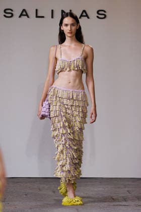 IPA88842429 - Milan, Milan Women™s Fashion Week Spring Summer 2027 - Women™s Fashion, Spring Summer 2027 - J. Salinas fashion show - runway - pictured: Model.  Copyright: xCinziaxCamelax xx IPA88842429
