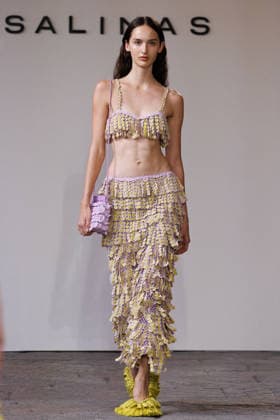 IPA88842434 - Milan, Milan Women™s Fashion Week Spring Summer 2027 - Women™s Fashion, Spring Summer 2027 - J. Salinas fashion show - runway - pictured: Model.  Copyright: xCinziaxCamelax xx IPA88842434