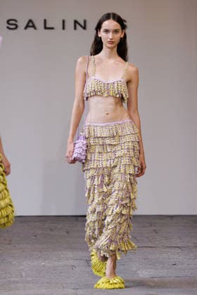 IPA88842437 - Milan, Milan Women™s Fashion Week Spring Summer 2027 - Women™s Fashion, Spring Summer 2027 - J. Salinas fashion show - runway - pictured: Model.  Copyright: xCinziaxCamelax xx IPA88842437