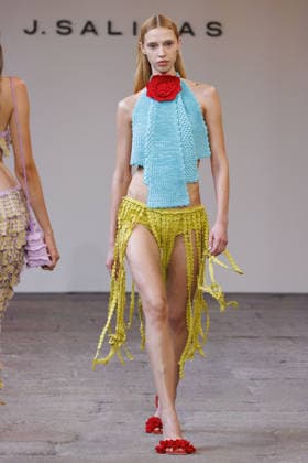 IPA88842449 - Milan, Milan Women™s Fashion Week Spring Summer 2027 - Women™s Fashion, Spring Summer 2027 - J. Salinas fashion show - runway - pictured: Model.  Copyright: xCinziaxCamelax xx IPA88842449