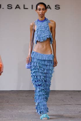 IPA88843024 - Milan, Milan Women™s Fashion Week Spring Summer 2027 - Women™s Fashion, Spring Summer 2027 - J. Salinas fashion show - runway - pictured: Model.  Copyright: xCinziaxCamelax xx IPA88843024