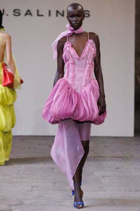 IPA88842541 - Milan, Milan Women™s Fashion Week Spring Summer 2027 - Women™s Fashion, Spring Summer 2027 - J. Salinas fashion show - runway - pictured: Model.  Copyright: xCinziaxCamelax xx IPA88842541