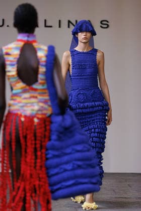 IPA88842795 - Milan, Milan Women™s Fashion Week Spring Summer 2027 - Women™s Fashion, Spring Summer 2027 - J. Salinas fashion show - runway - pictured: Model.  Copyright: xCinziaxCamelax xx IPA88842795