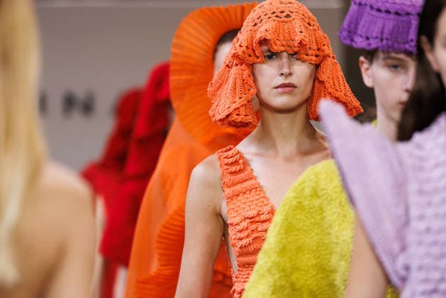 IPA88843137 - Milan, Milan Women™s Fashion Week Spring Summer 2027 - Women™s Fashion, Spring Summer 2027 - J. Salinas fashion show - runway - pictured: Models, finale of the fashion show.  Copyright: xCinziaxCamelax xx IPA88843137