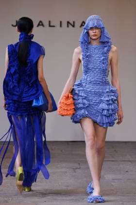 IPA88842969 - Milan, Milan Women™s Fashion Week Spring Summer 2027 - Women™s Fashion, Spring Summer 2027 - J. Salinas fashion show - runway - pictured: Model.  Copyright: xCinziaxCamelax xx IPA88842969