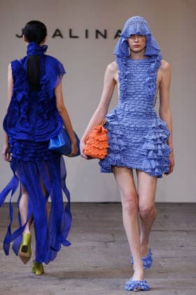 IPA88842975 - Milan, Milan Women™s Fashion Week Spring Summer 2027 - Women™s Fashion, Spring Summer 2027 - J. Salinas fashion show - runway - pictured: Model.  Copyright: xCinziaxCamelax xx IPA88842975