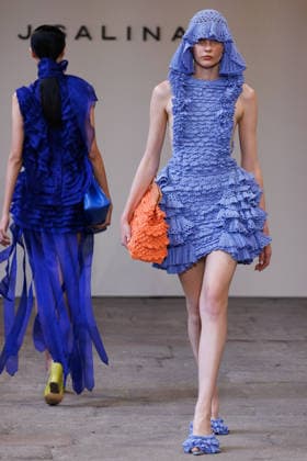 IPA88842981 - Milan, Milan Women™s Fashion Week Spring Summer 2027 - Women™s Fashion, Spring Summer 2027 - J. Salinas fashion show - runway - pictured: Model.  Copyright: xCinziaxCamelax xx IPA88842981