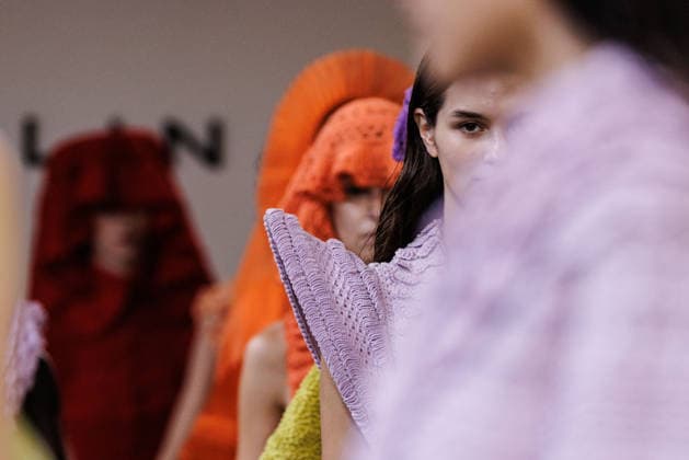 IPA88843131 - Milan, Milan Women™s Fashion Week Spring Summer 2027 - Women™s Fashion, Spring Summer 2027 - J. Salinas fashion show - runway - pictured: Models, finale of the fashion show.  Copyright: xCinziaxCamelax xx IPA88843131