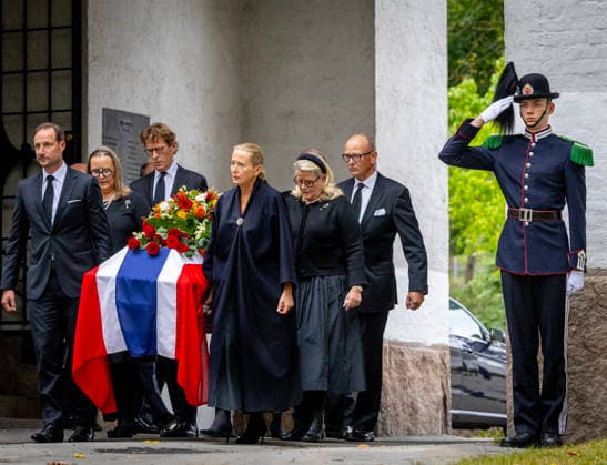 23-09-2026 Norway Funeral of Princess Astrid at the Ris Church in Oslo. King Haakon and Cathrine Ferner, Benedikte Ferner, Alexander Ferner and Elisabeth Ferner and Carl-Christian Ferner Â  Copyright: xPPEx