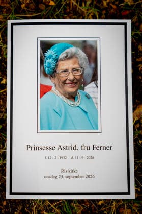 23-09-2026 Norway Funeral of Princess Astrid at the Ris Church in Oslo. Â  Copyright: xPPEx