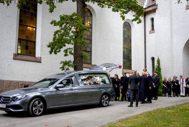 23-09-2026 Norway Funeral of Princess Astrid at the Ris Church in Oslo. King Haakon and Cathrine Ferner, Benedikte Ferner, Alexander Ferner and Elisabeth Ferner and Carl-Christian Ferner Â  Copyright: xPPEx