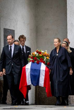 23-09-2026 Norway Funeral of Princess Astrid at the Ris Church in Oslo. King Haakon and Cathrine Ferner, Benedikte Ferner, Alexander Ferner and Elisabeth Ferner and Carl-Christian Ferner Â  Copyright: xPPEx