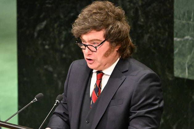 President Javier Gerardo MILEI of the Argentine Republic addresses day 2 of the opening of the 81st Session of the United Nations General Assembly at United Nations Headquarters in New York, New York, USA on Wednesday, 23 September, 2026. Copyright: xKylexMazza CNP MediaPunchx
