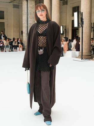IPA88951403 - Milan, Milan Women™s Fashion Week Spring Summer 2027 - Women™s Fashion, Spring Summer 2027 - SPORTMAX fashion show - guests pictured: Annalisa, singer  Copyright: xRiccardoxGiordanox xRiccardoxGiordanox IPA88951403