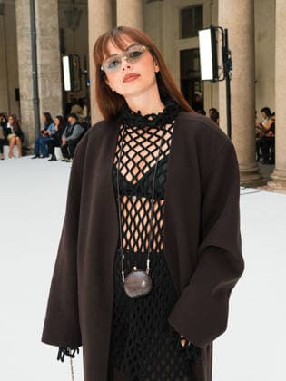 IPA88951406 - Milan, Milan Women™s Fashion Week Spring Summer 2027 - Women™s Fashion, Spring Summer 2027 - SPORTMAX fashion show - guests pictured: Annalisa, singer  Copyright: xRiccardoxGiordanox xRiccardoxGiordanox IPA88951406