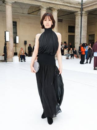 IPA88951383 - Milan, Milan Women™s Fashion Week Spring Summer 2027 - Women™s Fashion, Spring Summer 2027 - SPORTMAX fashion show - guests pictured: Keiko Kitagawa  Copyright: xRiccardoxGiordanox xRiccardoxGiordanox IPA88951383