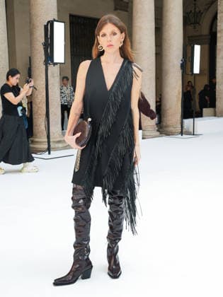 IPA88952456 - Milan, Milan Women™s Fashion Week Spring Summer 2027 - Women™s Fashion, Spring Summer 2027 - SPORTMAX fashion show - guests pictured: Sophia Agnella, Anita Stolz  Copyright: xRiccardoxGiordanox xRiccardoxGiordanox IPA88952456