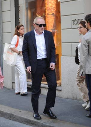 RECORD DATE NOT STATED IPA88963009 - Milan—photo by Mimmo Carriero—After the Gucci fashion show, François Henry Pinault arrives downtown and heads to his hotel  Copyright: xx xx IPA88963009