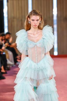 Blumarine Ready-to-Wear Spring Summer 2027 Fashion Show at Milan Fashion Week, on September 25, 2026, Bestimage, Milan, Italy  Copyright: xAgencex xBestimagexAgencex xBestimagex