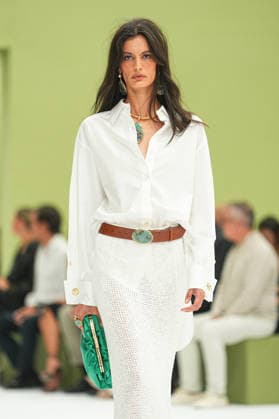 IPA88969698 - Milan, Milan Women™s Fashion Week Spring Summer 2027 - Women™s Fashion, Spring Summer 2027 - Luisa Spagnoli fashion show - runway Pictured: models  Copyright: xRiccardoxGIordanox xRiccardoxGiordano IPAx IPA88969698