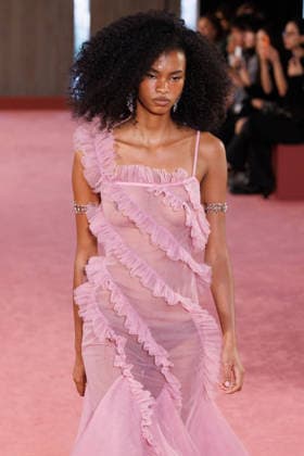 IPA88975292 - Milan, Milan Women™s Fashion Week Spring Summer 2027 - Women™s Fashion, Spring Summer 2027 - Blumarine fashion show - guests - Pictured: model  Copyright: xCinziaxCamelax xx IPA88975292