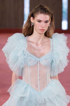 IPA88975393 - Milan, Milan Women™s Fashion Week Spring Summer 2027 - Women™s Fashion, Spring Summer 2027 - Blumarine fashion show - guests - Pictured: model  Copyright: xCinziaxCamelax xx IPA88975393
