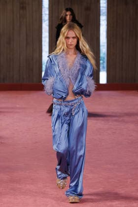 IPA88975412 - Milan, Milan Women™s Fashion Week Spring Summer 2027 - Women™s Fashion, Spring Summer 2027 - Blumarine fashion show - guests - Pictured: model  Copyright: xCinziaxCamelax xx IPA88975412